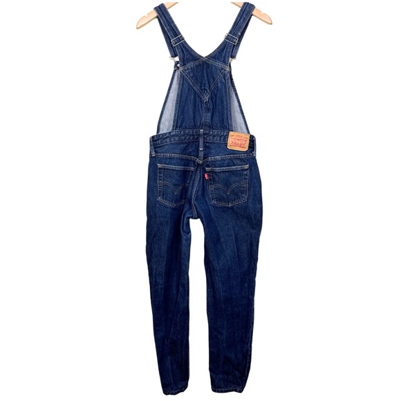 Levi’s Medium Dark Blue Wash Denim Overalls Jukebox Jam Women Size S–Vintage Y2K - Picture 2 of 16